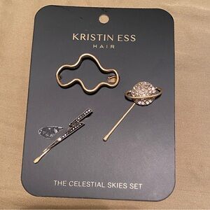 Kristin Ess Celestial Skies Hair Clip Set - Gold